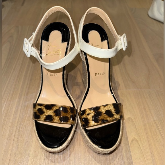 Christian Louboutin Shoes - Christian Louboutin White and Leopard Espadrilles